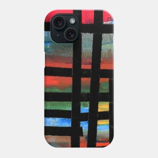 Watercolor Abstraction in the Style of Mondrian Phone Case