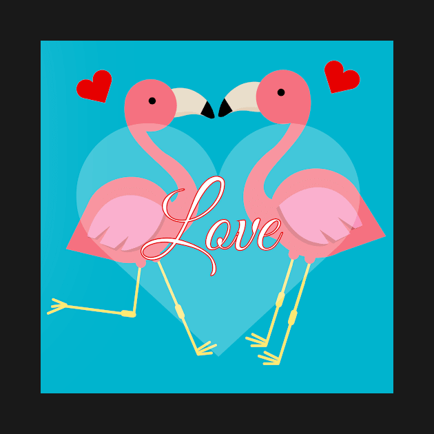 Flamingo inlove by Grafititee