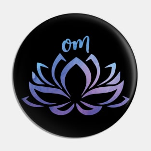 Lotus Om Purple Pin