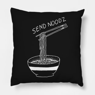 Send Noodz (Black) Pillow