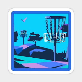 Disc Golf Park on Summer Day Magnet