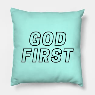 God First | Christian Typography Pillow