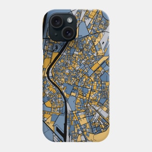 Seville Map Pattern in Blue & Gold Phone Case