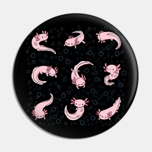 Axolotl cute cartoon illustration Pin