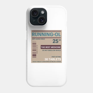 Running anti aging drug joke Phone Case