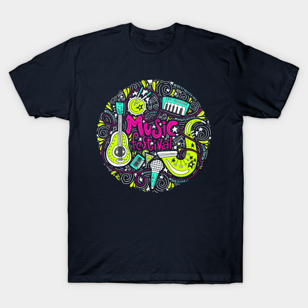 music festival - Music - T-Shirt TeePublic