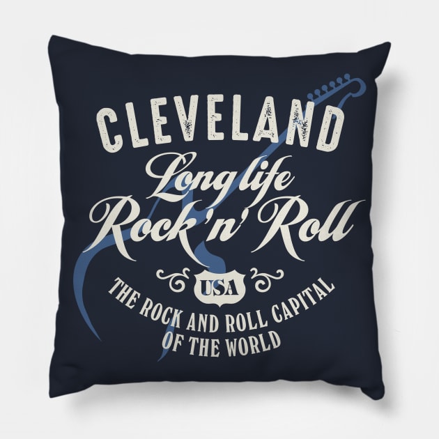 Cleveland Rock And Roll Pillow by Designkix