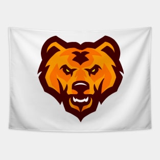 Bear - Orange Tapestry