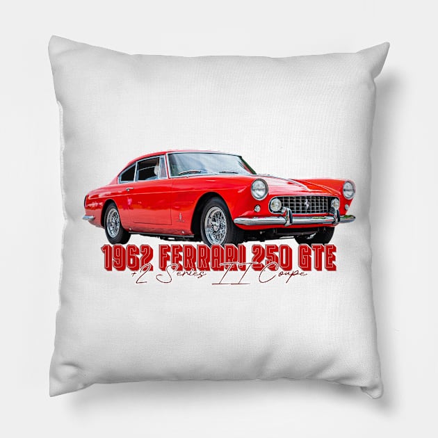 1962 Ferrari 250 GTE +2 Series II Coupe Pillow by Gestalt Imagery