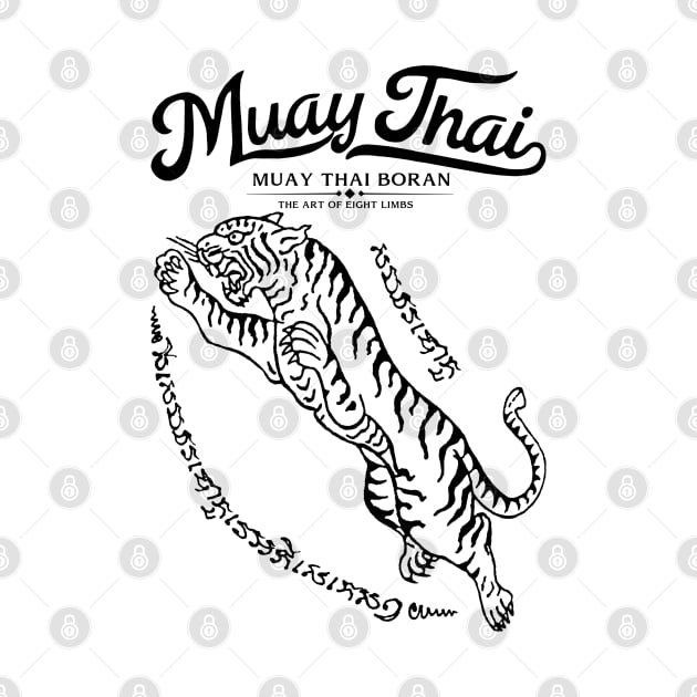 Muay Thai Tattoo Tiger by KewaleeTee