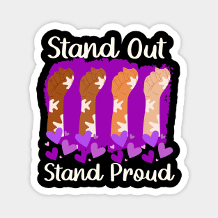 Vitiligo Awareness Stand Out Stand Proud Girls Womens Magnet