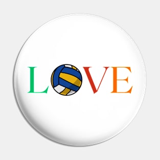 Love Volley Ball Pin