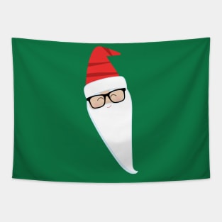 Long Face Santa Wearing Glasses Tapestry