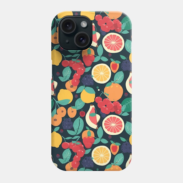 Colorful Fruit Motif in Seamless Pattern V1 Phone Case by Family journey with God