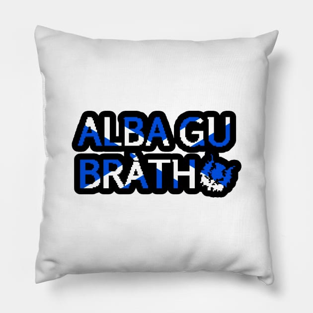 Alba gu bràth Pillow by Caleb Smith, illustrator