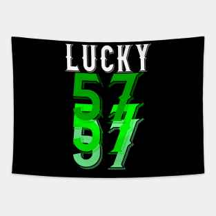 57th Age Birthday Lucky 7 Tapestry