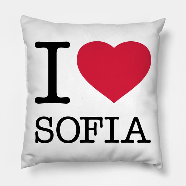 I LOVE SOFIA Pillow by eyesblau