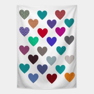 More Little Patterned Hearts Tapestry