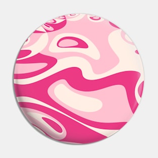 Go With the Flow - 60's Groovy Shapes in Raspberry, Pink and Cream Pin
