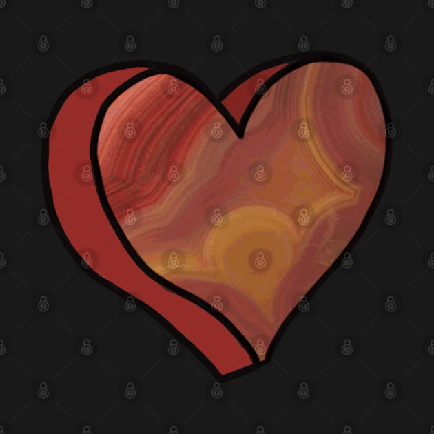 Agate Love Heart by ROLLIE MC SCROLLIE