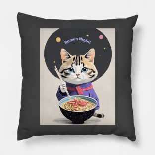 Cat and Ramen Pillow