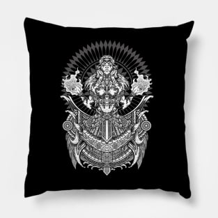 GODDESS OF DARKNESS Black and White Pillow