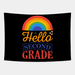 Second Grade Rainbow Girls Boys Teacher Team 2nd Grade Squad Tapestry