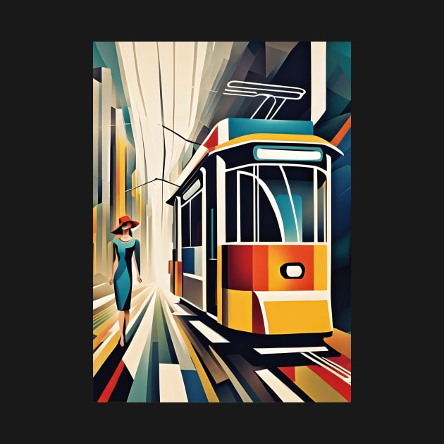 A Woman and a Tram 006 - Cubo-Futurism - Trams are Awesome! by coolville