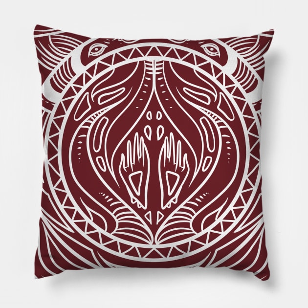 Weird Mandala 2 Pillow by Manfish Inc.