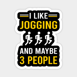 3 People Jogging Jog Jogger Magnet