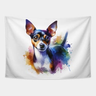 Rat Terrier Watercolor - Beautiful Dog Tapestry