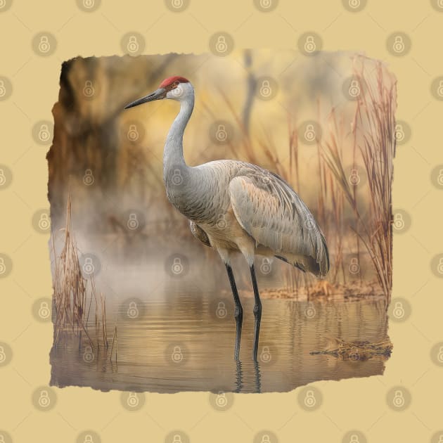 Sandhill Crane 01 by Elisabeth Lucas