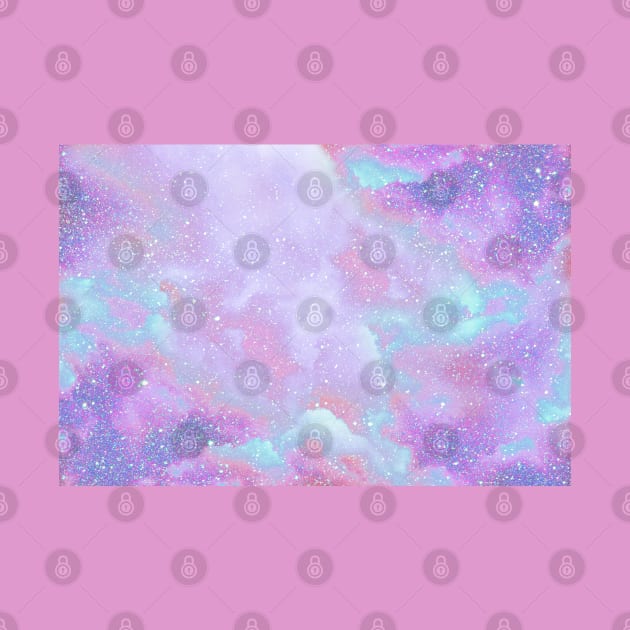 fairy dust glitter clouds magic sky in pastel colors pink purple and blue by designsbyxarah