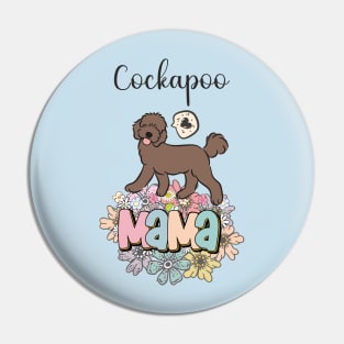 Chocolate Brown Cockapoo Mama Pin