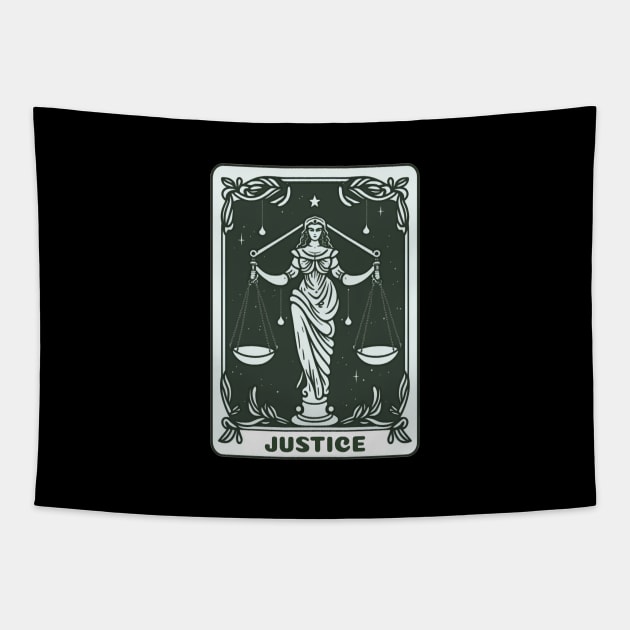 Justice Card Tapestry by Stoic King