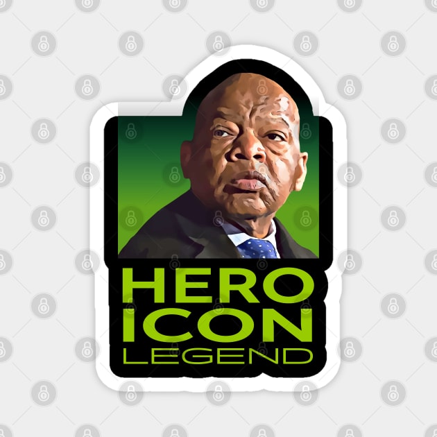 John Lewis Hero Icon Legend Magnet by Fuckinuts