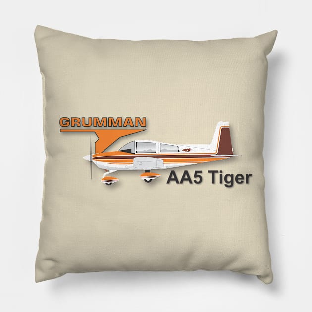 Grumman AA5 Tiger Pillow by GregThompson