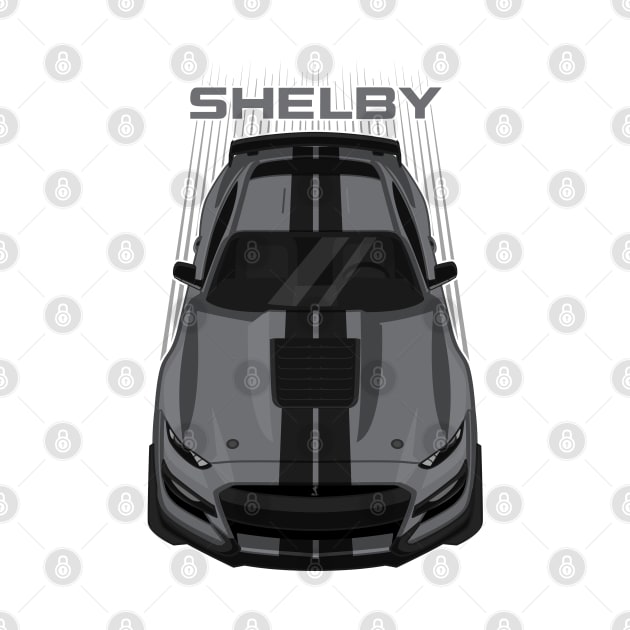 Ford Mustang Shelby GT500 2020-2021 - Magnetic Grey - Black Stripes by V8social