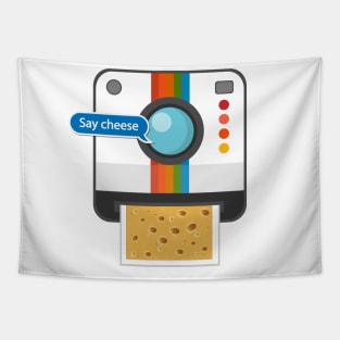 Say cheese Classic camera design Tapestry