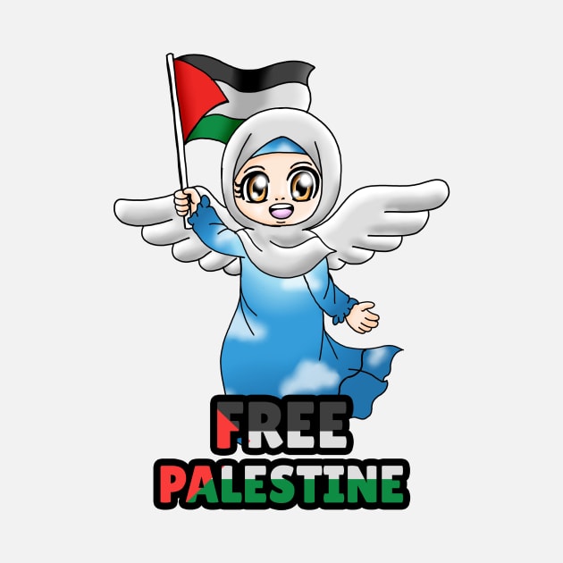 FREE PALESTINE CHIBI GIRL by MIZART