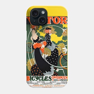 Pedaling Through Time: Vintage Victor Cycle Poster Phone Case