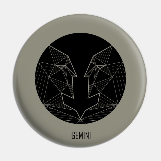 Gemini - Geometric Astrology Pin by alcateiaart