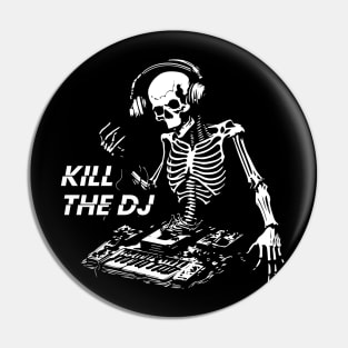 the dj skeleton playing music Pin