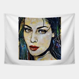 Portrait of Monica Bellucci Tapestry