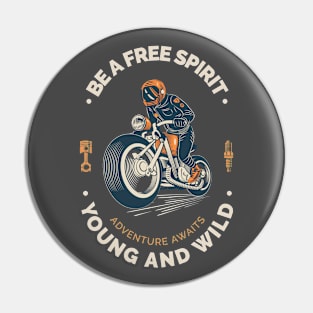 Free Spirit Biker Pin