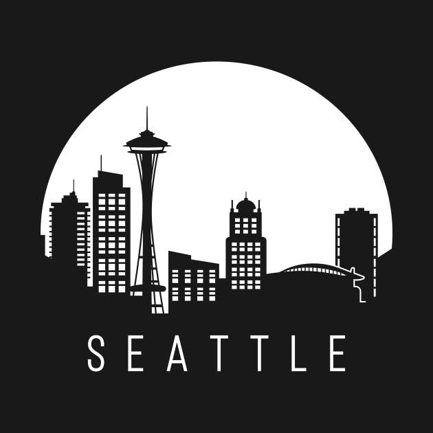 seattle, skyline by ThyShirtProject - Affiliate