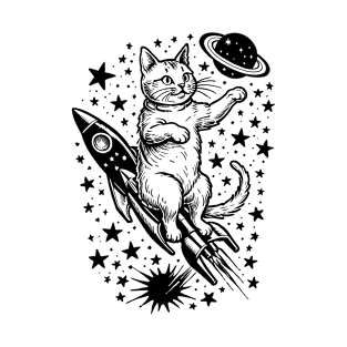 Cat Traveling in the Galaxy T-Shirt