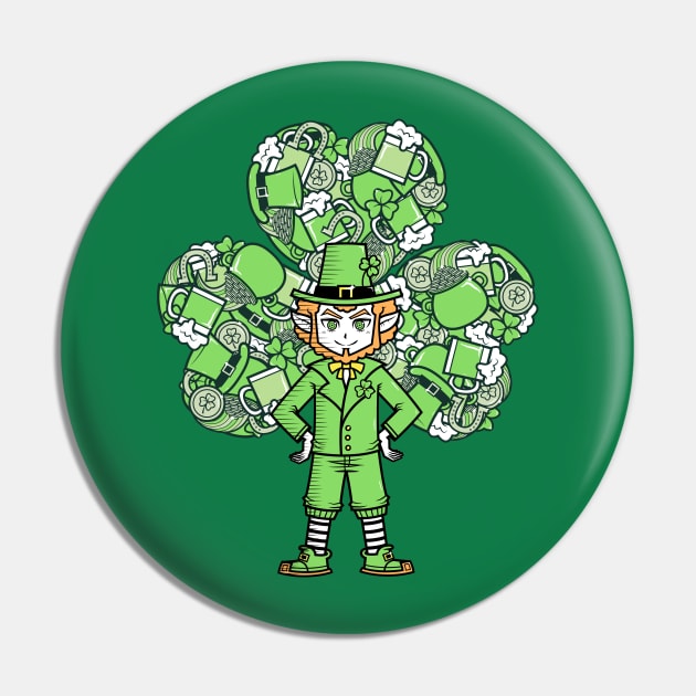 St. Patty's Leprechaun Doodle Pin by krisren28