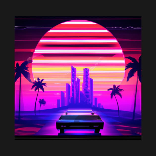 Retro Futuristic Sunset by retroprints