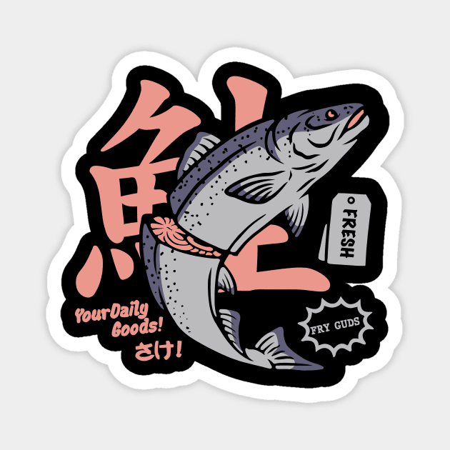 Nigiri Salmon Magnet by Fry Guds